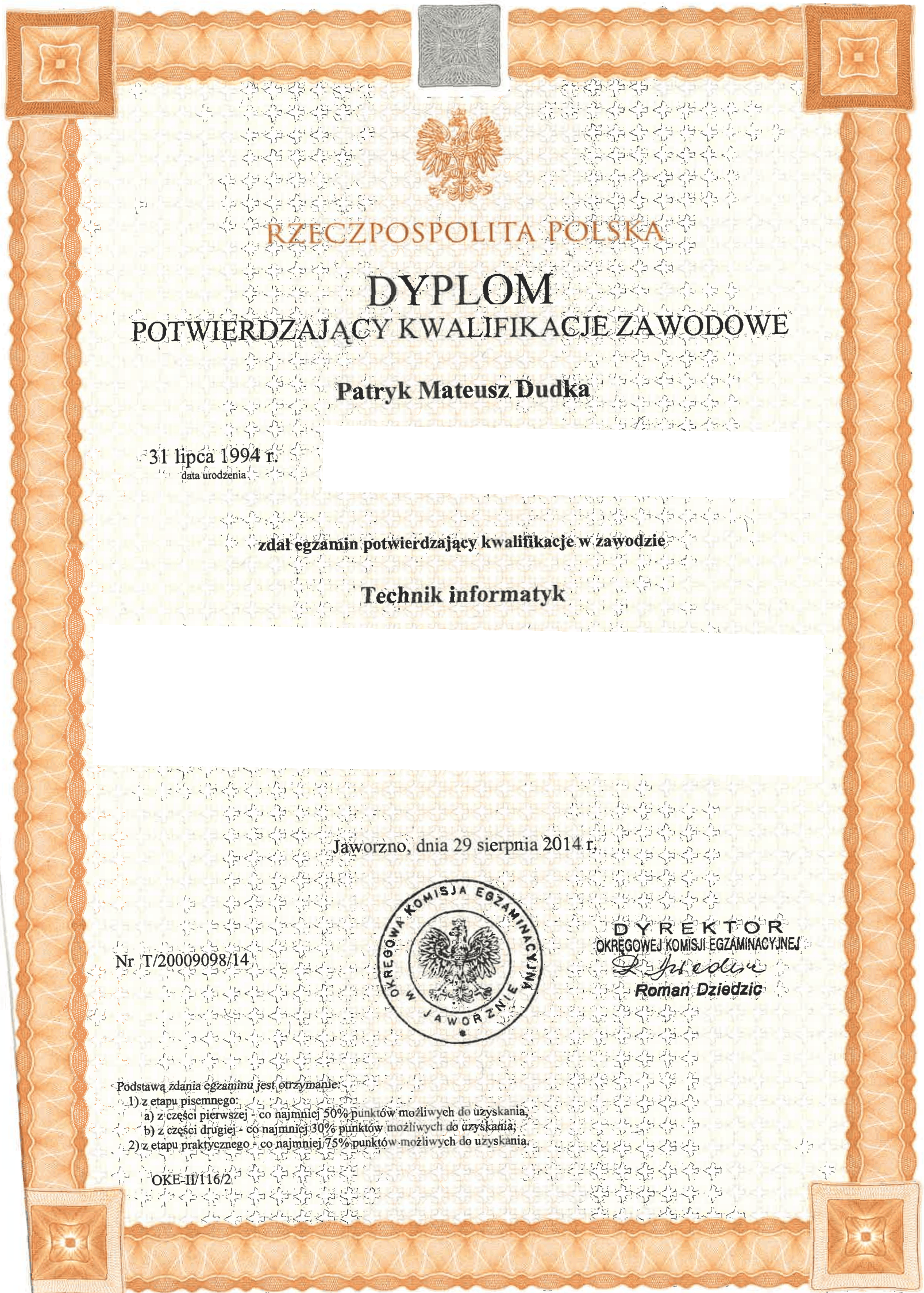 IT Technician Professional Qualification Certificate